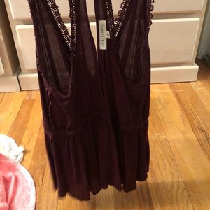 PACSUN MAROON LACE  TANK TOP